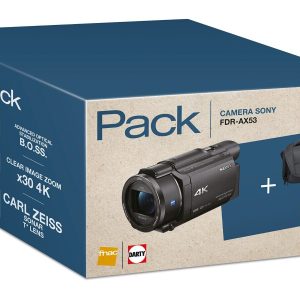 Caméscope SONY PACK FDR-AX53 4K + FOURRE-TOUT + SD 16GO