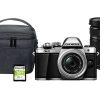 Appareil photo hybride OLYMPUS PACK E-M10 II SILVER + 14-42 + 40-150 + SACOCHE + SD 16GO