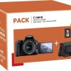 Appareil photo Reflex CANON PACK EOS 200D NOIR + EF-S 18-55 MM F/4-5,6 IS STM + HOUSSE + CARTE SD 16 GO