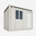 Conteneur aménagé bureau à paquet plat 3 m.
