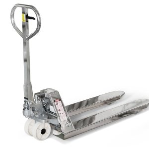 Acier inoxydable transpalette manuel, force de levage 2.500 kg, longueur de fourche 1.150 mm, SolidHub