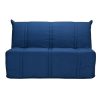 Banquette BZ SANNA 140×190 cm 3 places – Tissu Marine – L 143 x P 101 x P 95 cm