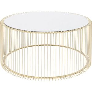 Table basse ronde Wire laiton 80cm Kare Design