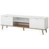Meuble TV scandinave blanc – L 160 cm