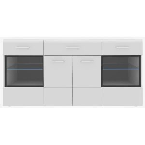 Buffet bas contemporain blanc brillant – L 170 cm