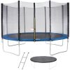 Trampoline MAXI ECO Ø 430 cm Bleu – Avec Filet, Echelle, Couverture de protection
