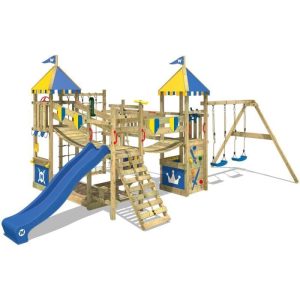 Portique Enfant – Aire de Jeux Smart Queen – 2 Agrès  WICKEY Balançoire