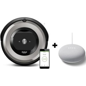 Aspirateur robot connecté + Assistant vocal Google Nest mini offert  IROBOT ROOMBA E5154