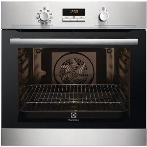 Four électrique encastrable – Chaleur pulsée – 68 L – Pyrolyse – A – Inox anti trace  ELECTROLUX EEC43402OX