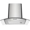 Hotte aspirante 60cm >550m3/h -56db -éclairage LED -3 Vitesses -Extra & Recyclage -Inox -Hotte Décorative Cuisine Murale