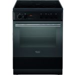 Cuisinière table vitrocéramique 4 foyers – Four électrique – 60L – A – L60xH85cm – Anthracite