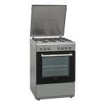 Cuisinière mixte 3 feux gaz + 1 électrique four multifonction catalyse 65L – L60 x H85cm – Silver