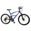 Vélo VTT Tout suspendu – cadre alu – freins disques- 21vitesses Shimano- 26&Prime; – Homme – bleu – MERCIER