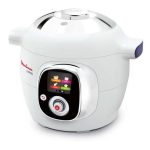 MOULINEX CE704110 Multicuiseur intelligent Cookeo avec 100 recettes préprogrammées – 6 L – Blanc