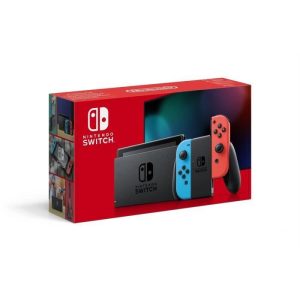 Console Nintendo Switch Néon: Nouvelle version, Meilleure autonomie – avec un Joy-Con bleu néon et un Joy-Con rouge néon