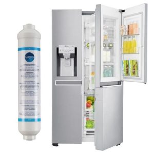 REFRIGERATEUR FRIGO AMERICAIN US 3 Portes inox 601L A++ Froid ventilé No Frost Distributeur d&rsquo;eau  LG