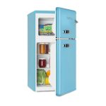 Réfrigérateur Klarstein Irene  – classique avec congélateur haut : 85 Litres (61L + 24L) – 40 db – classe A+ – design rétro bleu