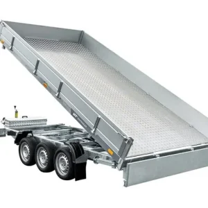 Remorque Benne Hydraulique à Trois Essieux UNITRAILER TASKER 600/3C 3500 KG