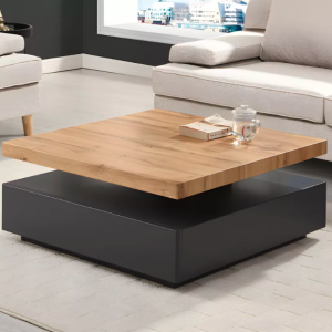 Table basse de salon moderne 70 x 70cm – Noir