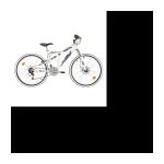 26-Zoll-Vollfeder-Mountainbike „Axis“ für Damen mit 18 Gängen, Scheibenbremse vorn, V-Brake hinten und zweifarbigen Reifen