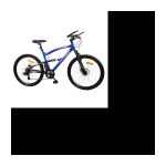 Vollgefedertes MTB-Fahrrad – Aluminiumrahmen – Scheibenbremsen – 21-Gang-Shimano – 26″ – Herren – Blau – MERCIER