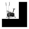 Ellipsentrainer mit LCD-Bildschirm, Crosstrainer, Heimtrainer, Cardio-Fitnessgerät, 90 cm x 53 cm x 158 cm, Schwarz – TECTAKE