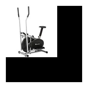 Ellipsentrainer mit LCD-Bildschirm, Crosstrainer, Heimtrainer, Cardio-Fitnessgerät, 90 cm x 53 cm x 158 cm, Schwarz – TECTAKE