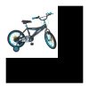 16″ Eco Ice Blue Fahrrad – Gemischte Kinder – Schwarz und Blau