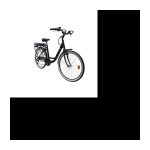 ORUS E 4000 Elektrofahrrad – Samsung 8AH/26V 250W Akku – Reichweite 40/45 km – 6 Shimano-Gänge – Schwarz