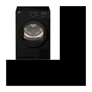 Wäschetrockner vorne – 7 kg – Kondensation – Klasse B – Schwarze schwarze Glastür CONTINENTAL EDISON CESLCE7B1