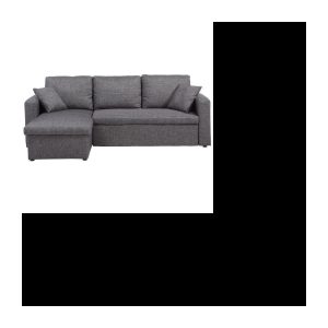 Umkehrbares 3-Sitzer-Ecksofa + Aufbewahrungsbox – Stoff in Heidegrau – Zeitgenössisch – L 223 x T 150 cm