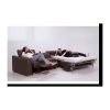 RELAX- UND WANDELBARES SOFA AUS LUXUS ITALIENISCHEM BÜFFELLEDER 5/6 SITZER YUCA, SCHOKOLADE