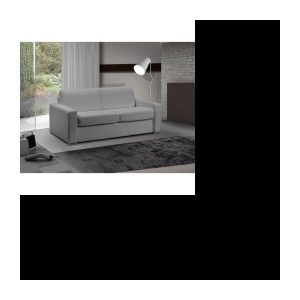 MASTER umwandelbares 3-4-Sitzer-Schlafsofa RAPIDO, Öffnung 160 cm, Eco-Leder Flint Grey, 18 cm Matratze im Lieferumfang enthalten