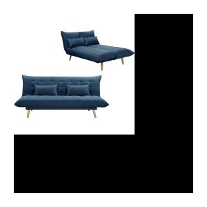 Umwandelbare 3-Sitzer-Bank – Stoff in Petrolblau – L 197 x T 94 x H 86 cm