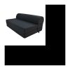 JUNE 2-Sitzer-Kaminsessel – Schwarzer Stoff – Zeitgenössischer Stil – L 115 x T 75 cm