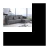 Wende-Ecksofa Milano, 267 cm, umwandelbar in ein Bett, Grau.