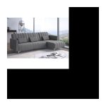 Wende-Ecksofa Milano, 267 cm, umwandelbar in ein Bett, Grau.