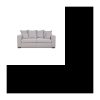 2/3-Sitzer-Umwandelsofa aus beigem Stoff – L 200 x T 94 x H 87 cm