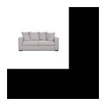 2/3-Sitzer-Umwandelsofa aus beigem Stoff – L 200 x T 94 x H 87 cm