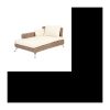 BORGO linke Chaiselongue aus Kubu-Rattan