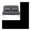 BZ 2-Sitzer-Bank – Anthrazitgrauer Stoff – skandinavisch – L 132 x T 90 cm