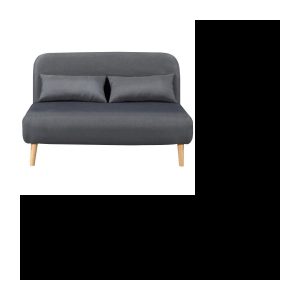 BZ 2-Sitzer-Bank – Anthrazitgrauer Stoff – skandinavisch – L 132 x T 90 cm