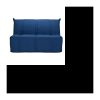 BZ SANNA Bank 140×190 cm 3 Plätze – Marineblauer Stoff – L 143 x T 101 x T 95 cm