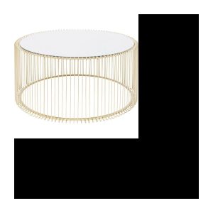 Runder Couchtisch aus Messingdraht, 80 cm, Kare Design