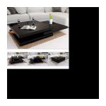 Moderner Wohnzimmer-Couchtisch 80 x 80 cm – Schwarz