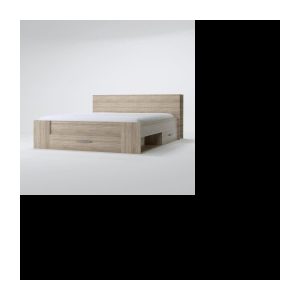 Modernes Bett für Erwachsene mit Dekor aus gebürsteter Eiche – L 140 x L 190 cm