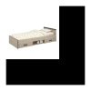 Kinderbett mit Stauraum – Dekor Eiche und Schwarz – 90 x 200 cm