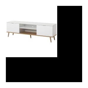 Weißer skandinavischer TV-Schrank – L 160 cm