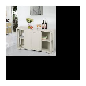 Sideboard, niedriger Küchenschrank, 106,7 x 33 x 63 cm, mit 2 Schiebetüren, Sideboard, Wohn-/Esszimmer, Aufbewahrungseinheit
