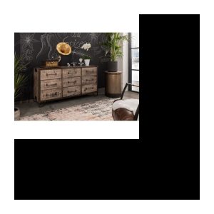 Sideboard – Massiv lackiertes Mangoholz (Braun) – Industriedesign – HEAVY INDUSTRY #218